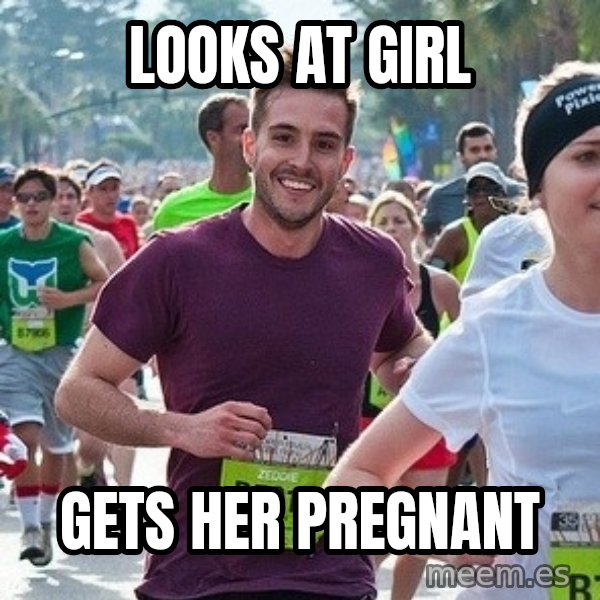 Ridiculously photogenic guy (Zeddie) meme: Looks at girl / gets her pregnant