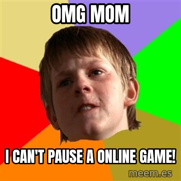 Angry School Boy meme: OMG MOM / i can't pause a online game!