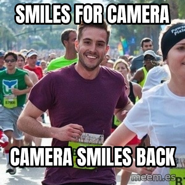 Ridiculously photogenic guy (Zeddie) meme: smiles for camera / camera smiles back