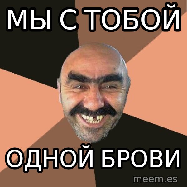 Provincial Man meme: МЫ с тобой / одной брови