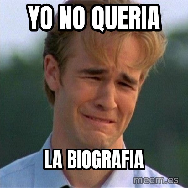 Dawson Crying meme: yo no queria / la biografia