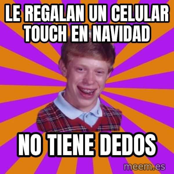 Unlucky Brian Strikes Again meme: Le regalan un CELULAR TOUCH EN NAVIDAD / NO TIENE DEDOS