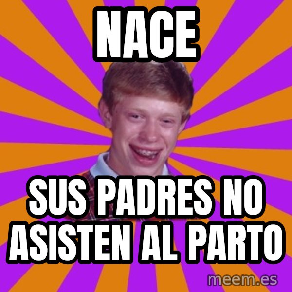 Unlucky Brian Strikes Again meme: nace / sus padres no asisten al parto