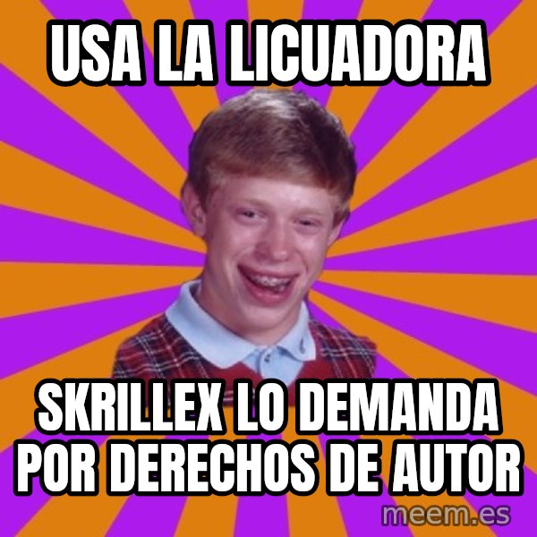 Unlucky Brian Strikes Again meme: usa la licuadora / skrillex lo demanda por derechos de autor