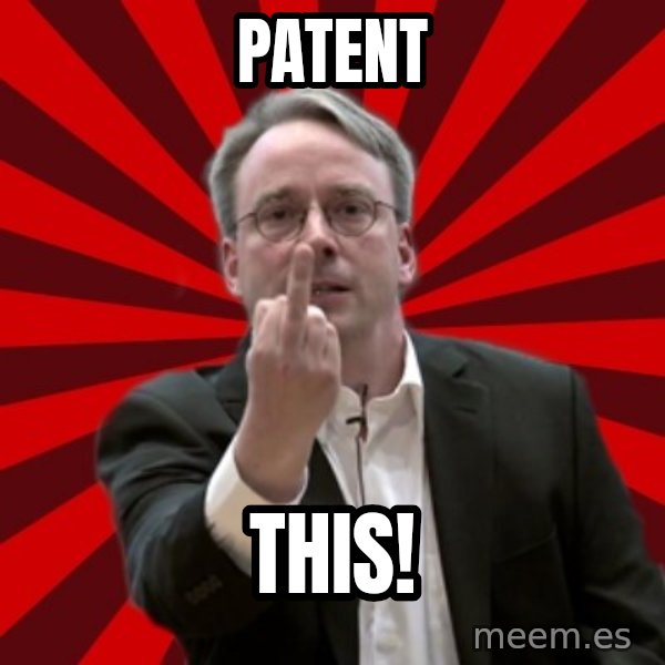 Angry Linus meme: patent / this!