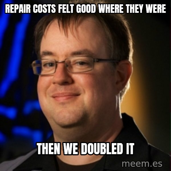 Jay Wilson Diablo 3 meme: Repair costs felt good where they were / then we doubled it
