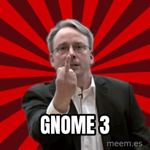 Angry Linus meme: Gnome 3