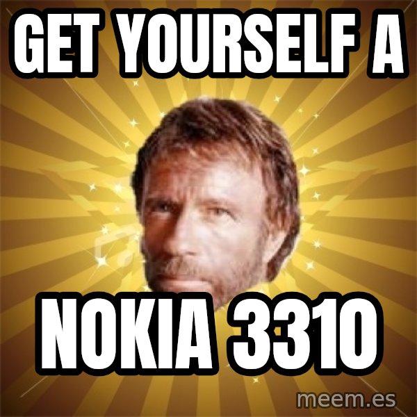 Chuck Norris Advice meme: Get yourself a / Nokia 3310