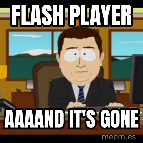 south park aand it's gone meme: Flash Player / AAAAND IT's gone