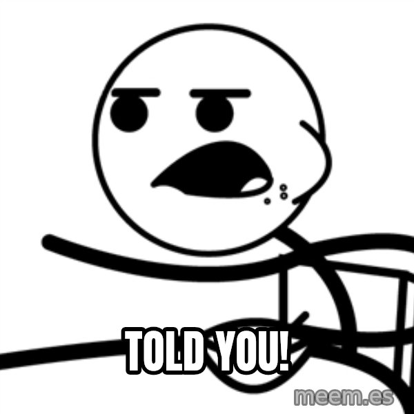 Cereal Guy meme: told you!
