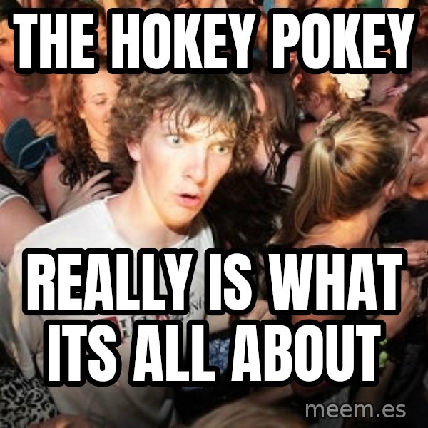 Sudden Realization Ralph meme: The hokey pokey / REALLY IS what its all about