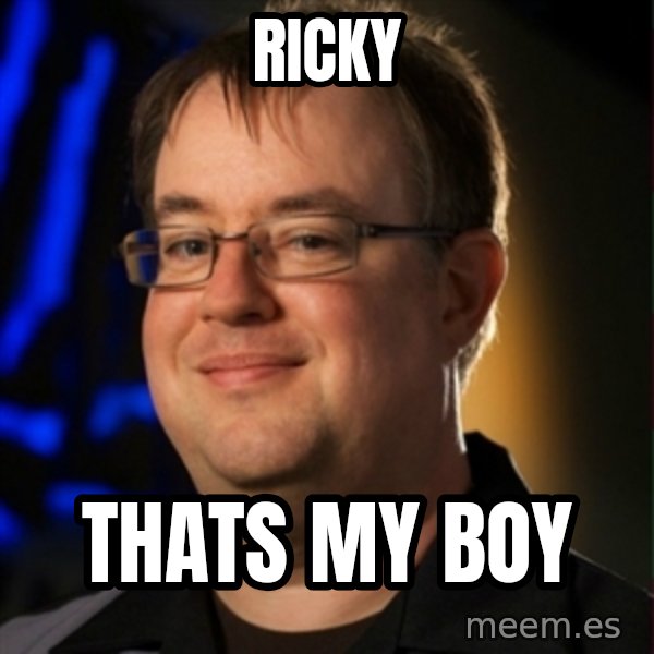 Jay Wilson Diablo 3 meme: ricky / thats my boy