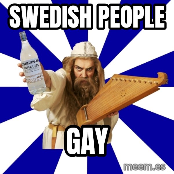 FinnishProblems meme: Swedish people / gay