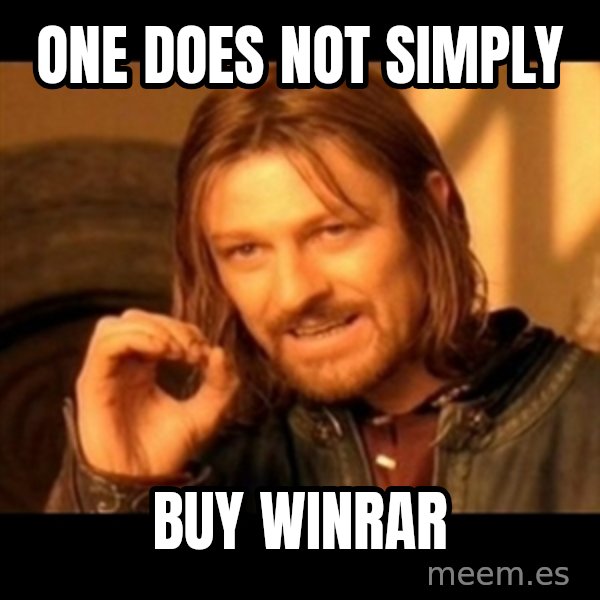 Does not simply walk into mordor Boromir  meme: One does not simply / buy winrar