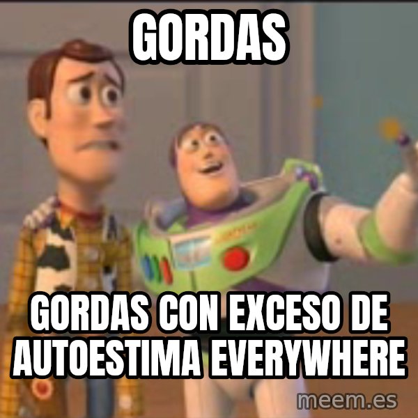 X, X Everywhere  meme: GORDAS / GORDAS CON EXCESO DE AUTOESTIMA EVERYWHERE