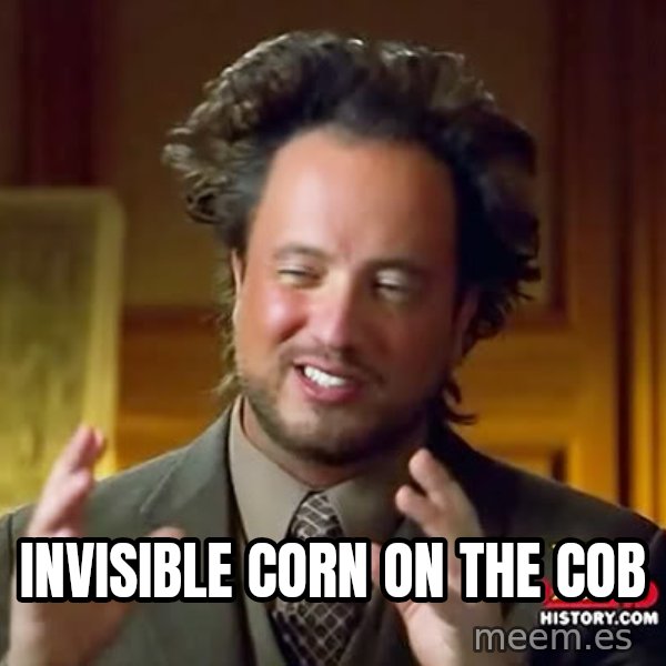 Giorgio A Tsoukalos Hair meme: invisible corn on the cob