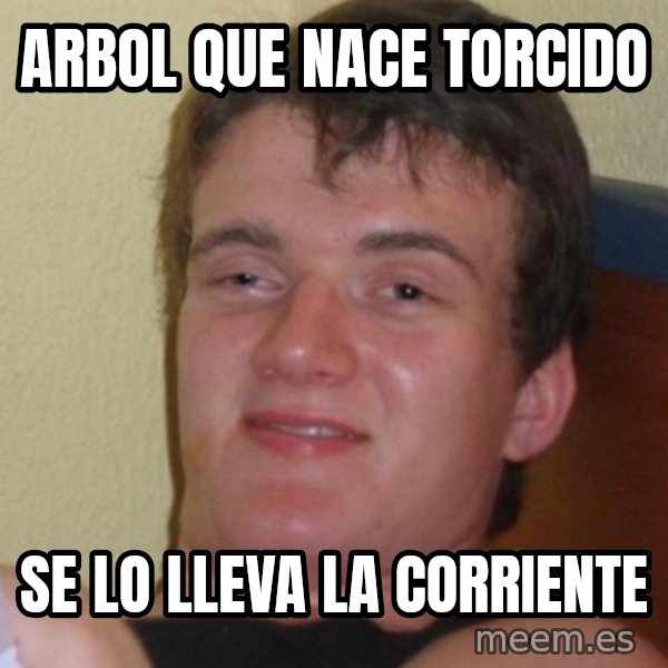 Stoner Stanley meme: arbol que nace torcido / se lo lleva la corriente