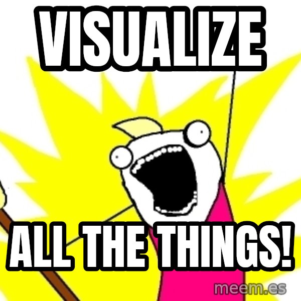 X ALL THE THINGS meme: Visualize / all the things!