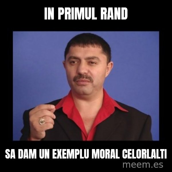 Manelistul Nicolae Guta meme: in primul rand / sa dam un exemplu moral celorlalti