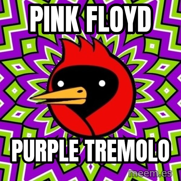 Omsk Crow meme: pink floyd / purple tremolo