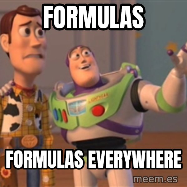 Tseverywhere meme: formulas / formulas everywhere