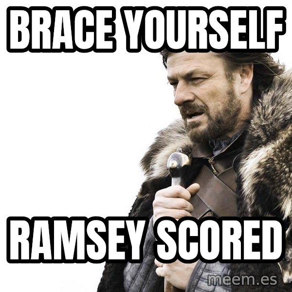 Winter is Coming meme: Brace Yourself / Ramsey scored