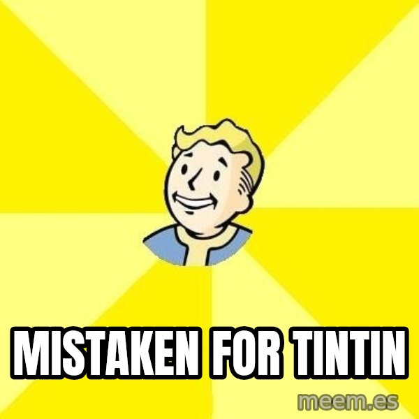 Fallout 3 meme: mistaken for tintin