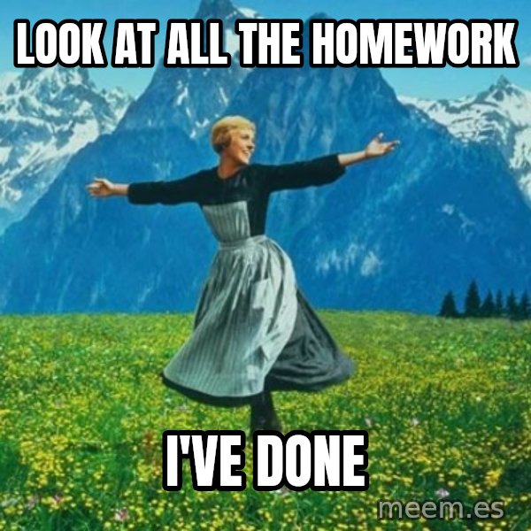 Look at All the Fucks I Give meme: Look at all the homework / I've done