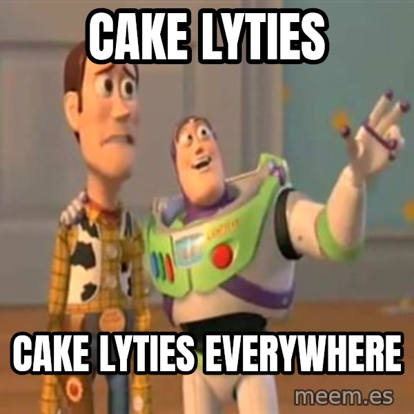 X, X Everywhere  meme: Cake lyties / cake lyties everywhere
