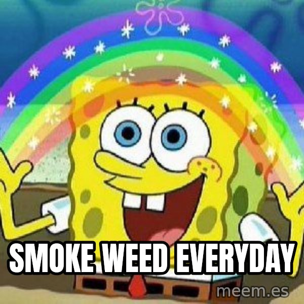Imagination meme: smoke weed everyday