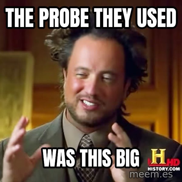 Giorgio A Tsoukalos Hair meme: The probe they used / WAS THIS BIG