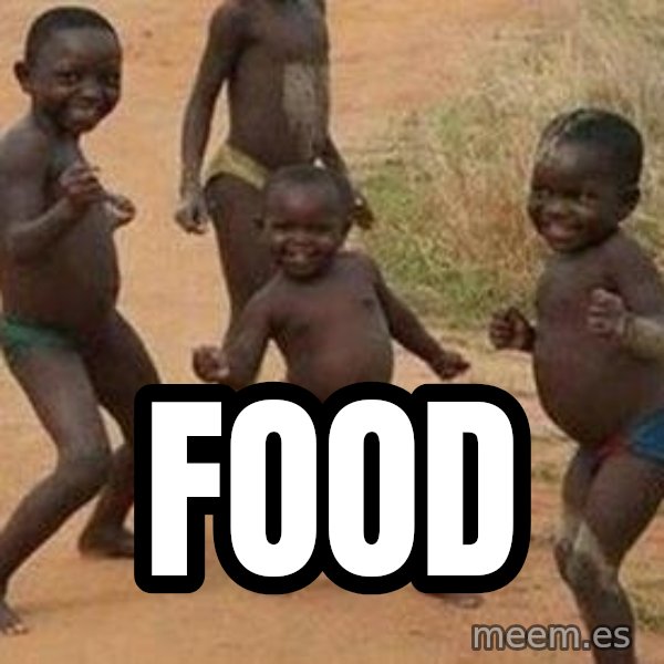 african children dancing meme: food