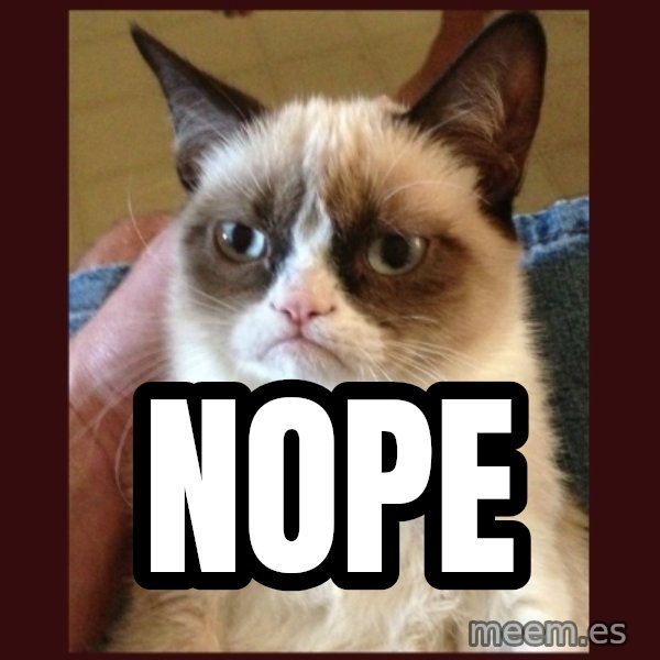 Grumpy Cat  meme: NOPE