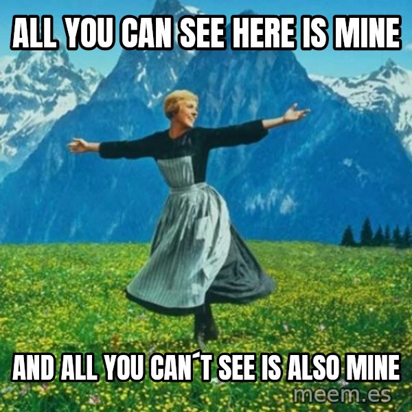 Look at All the Fucks I Give meme: All you can see here is mine / and all you can´t see is also mine