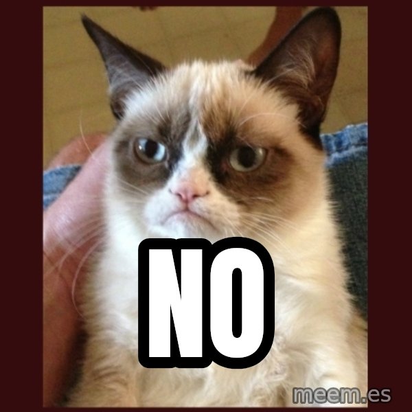 Grumpy Cat  meme: No