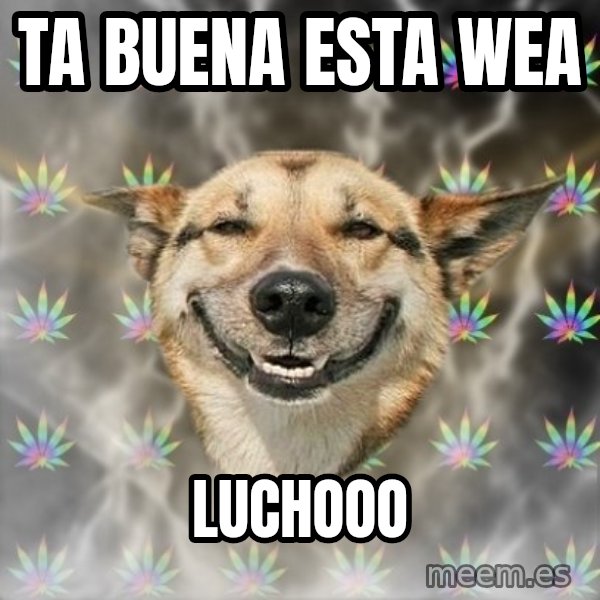 Stoner Dog meme: TA BUENA ESTA WEA / LUCHOOO