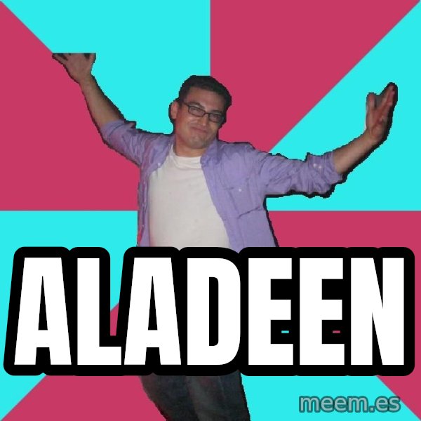 Douchebag Roommate meme: aladeen