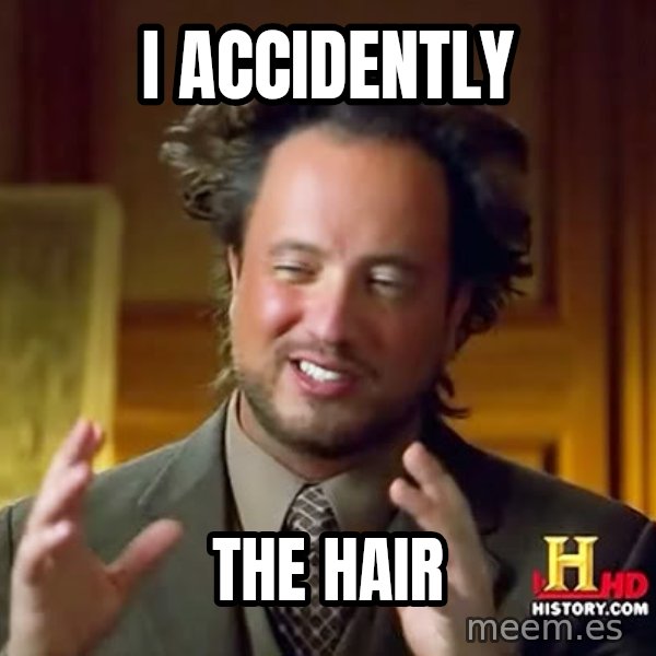 Giorgio A Tsoukalos Hair meme: I ACCIDENTLY / THE HAIR