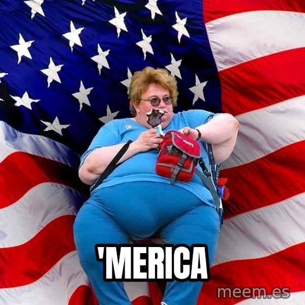 Obese American meme: 'MERICA
