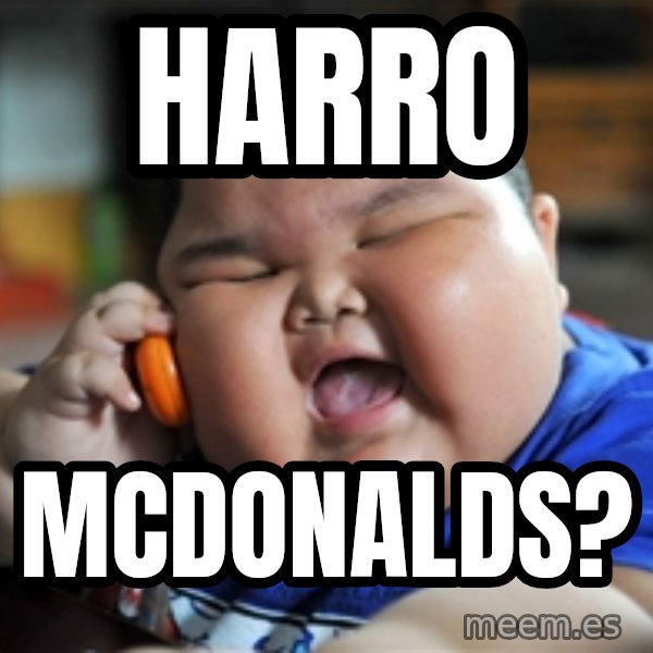 fat chinese kid meme: HARRO / McDONALDS?