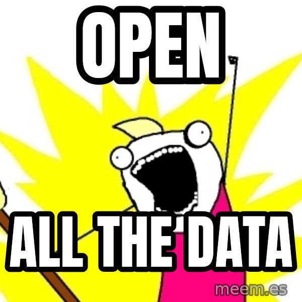 X ALL THE THINGS meme: OPEN / all the data