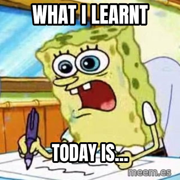 Spongebob What I Learned In Boating School Is meme: WHAT I LEARNT / TODAY IS...