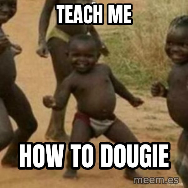 Black Kid meme: TEACH ME / HOW TO DOUGIE