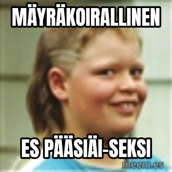 Jonnen Neuvo meme: mäyräkoirallinen / ES       pääsiäi-seksi