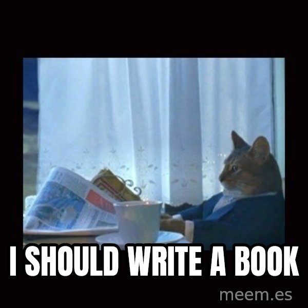i should buy a boat cat meme: I should write a book