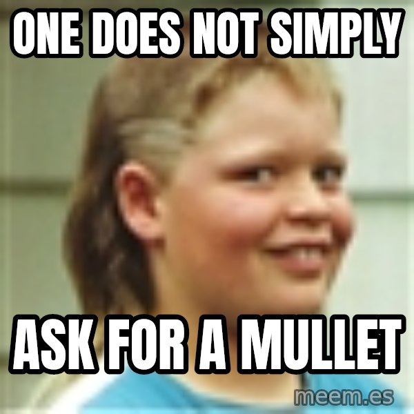 Jonnen Neuvo meme: oNE DOES NOT SIMPLY / ASK FOR A MULLET