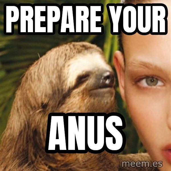 The Rape Sloth meme: prepare your / anus