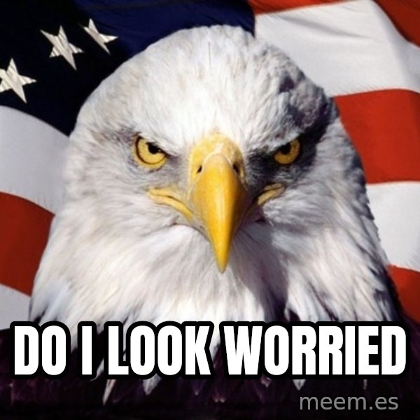 American Pride Eagle meme: Do i look worried