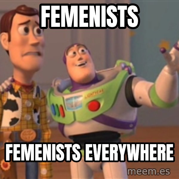 Tseverywhere meme: Femenists / femenists everywhere