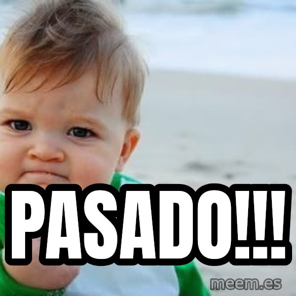 Success Kid meme: pasado!!!